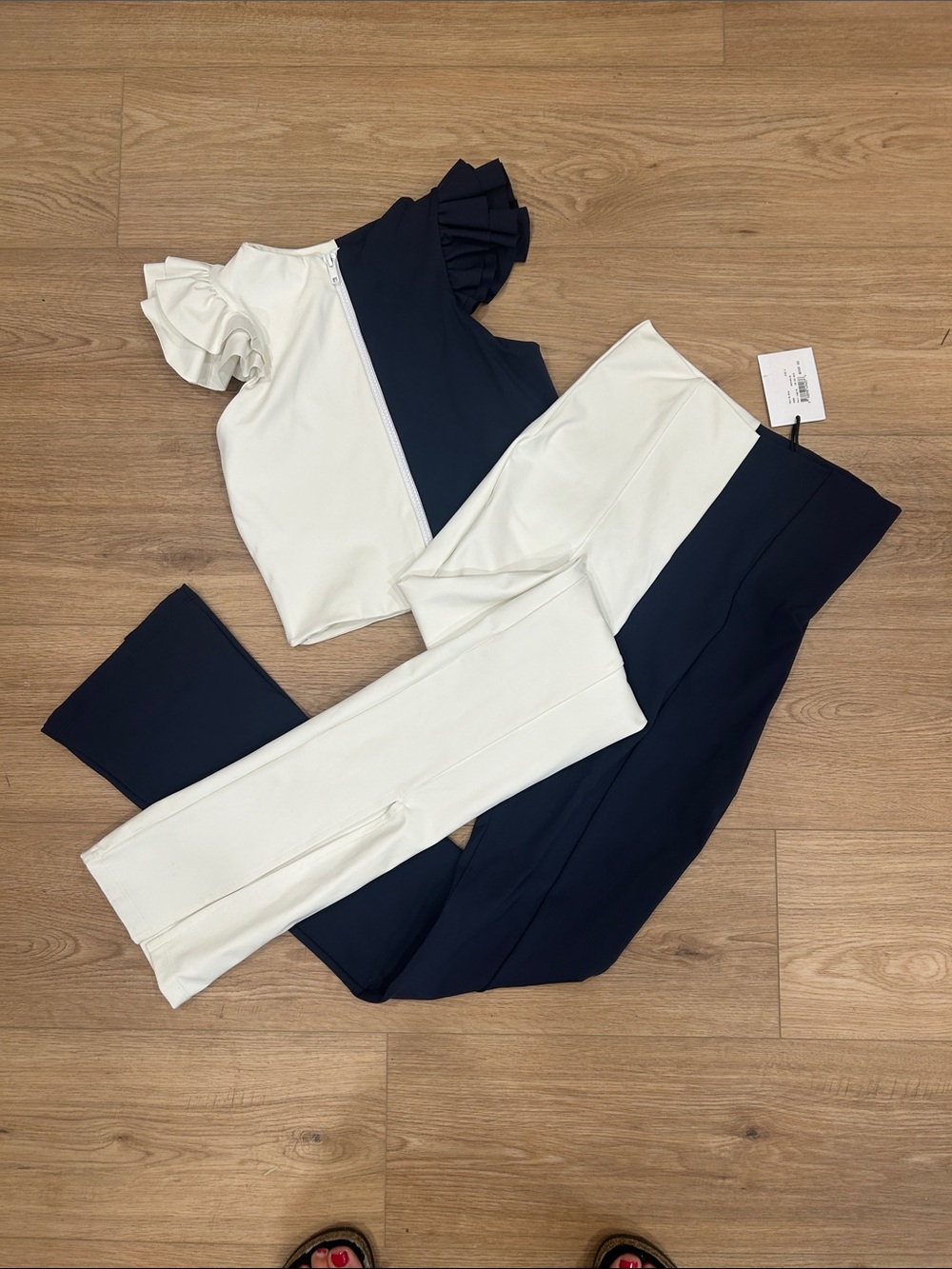 SET -PORT DE BRAS Navy & White Women's SET
